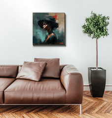 Vibrant wrapped canvas featuring hip hop music elements.