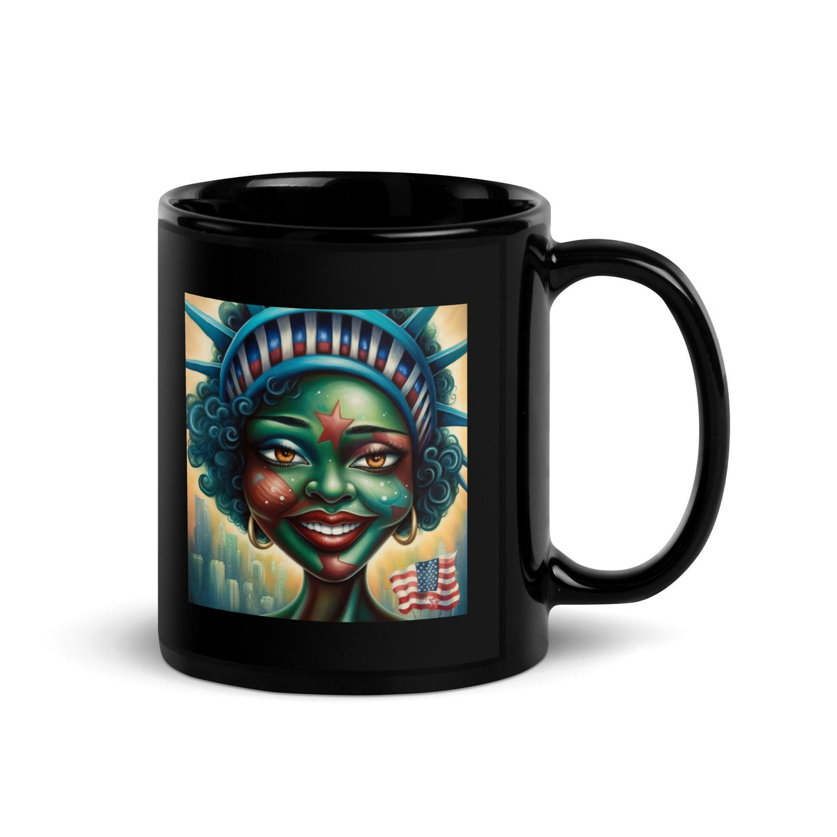 Home Of The Brave Black Glossy Mug - Beyond T-shirts