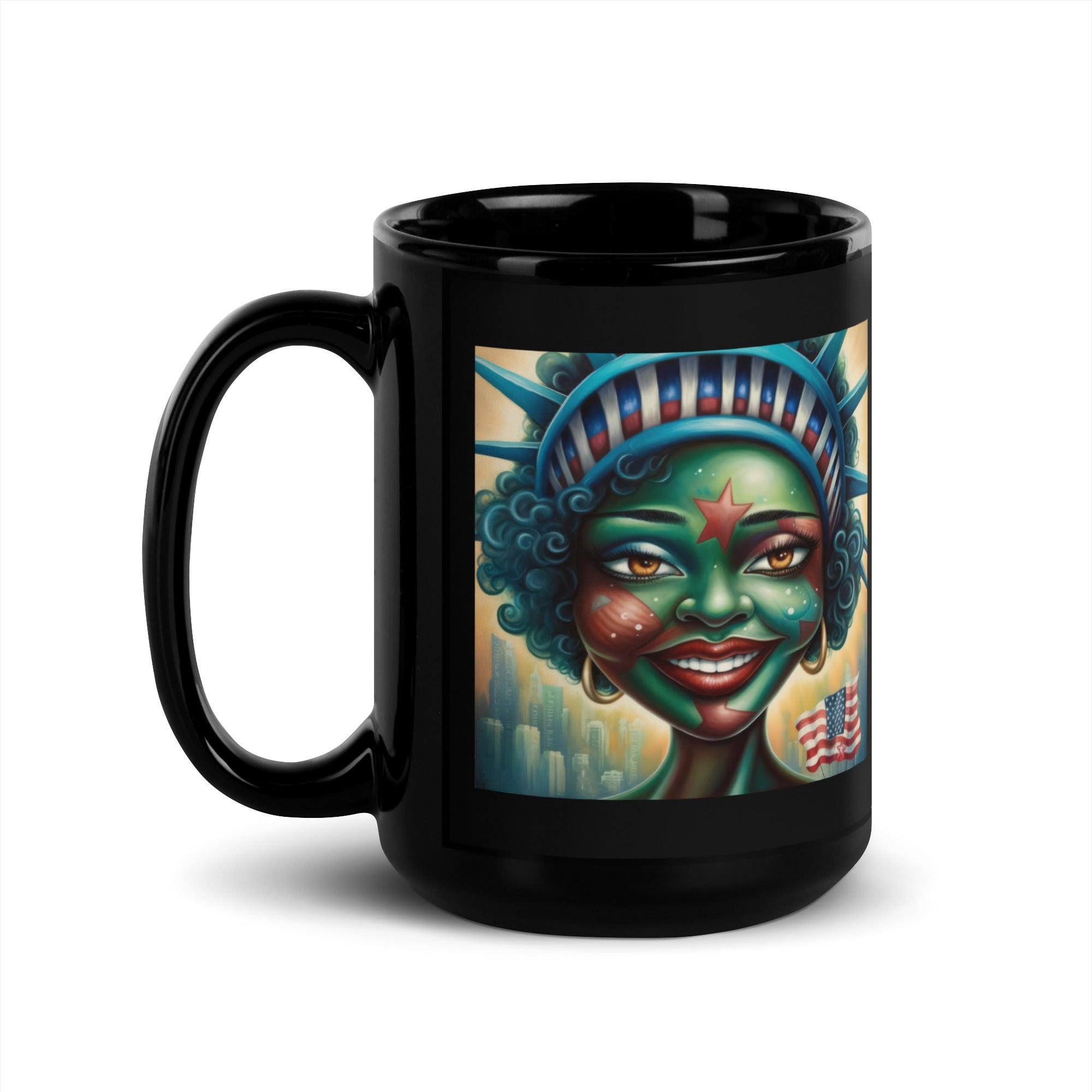 Home Of The Brave Black Glossy Mug - Beyond T-shirts