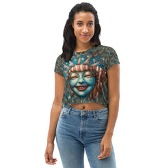 Hometown Heroes All-Over Print Crop Tee - Beyond T-shirts