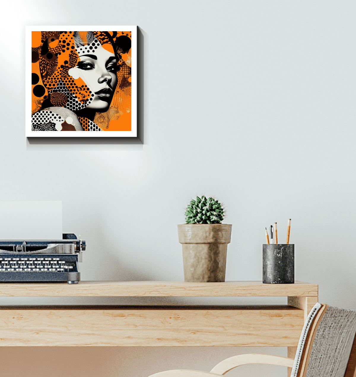 Wall art of Illustration Inklings on canvas for modern decor.