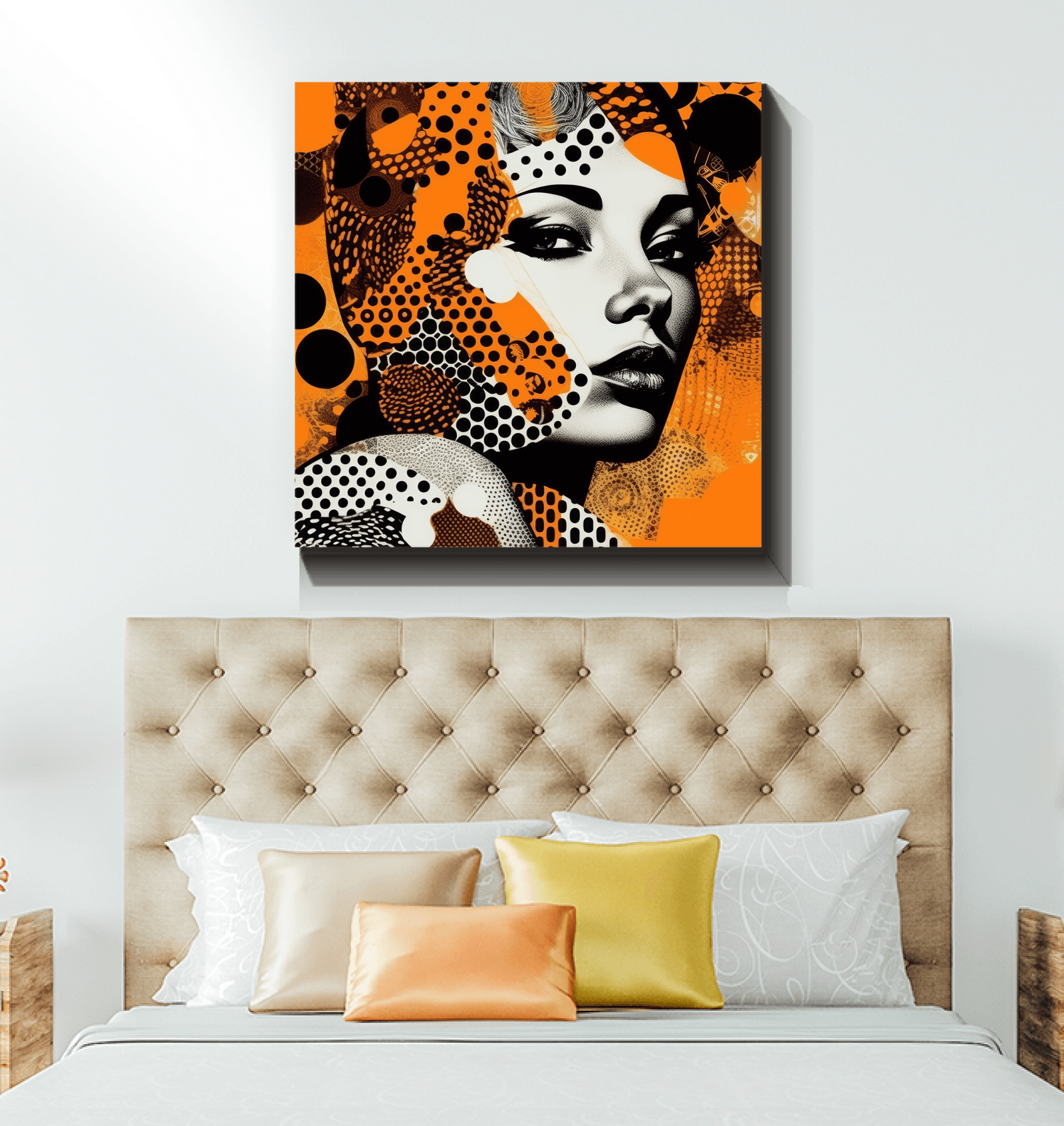 Detail of Illustration Inklings canvas wall art.