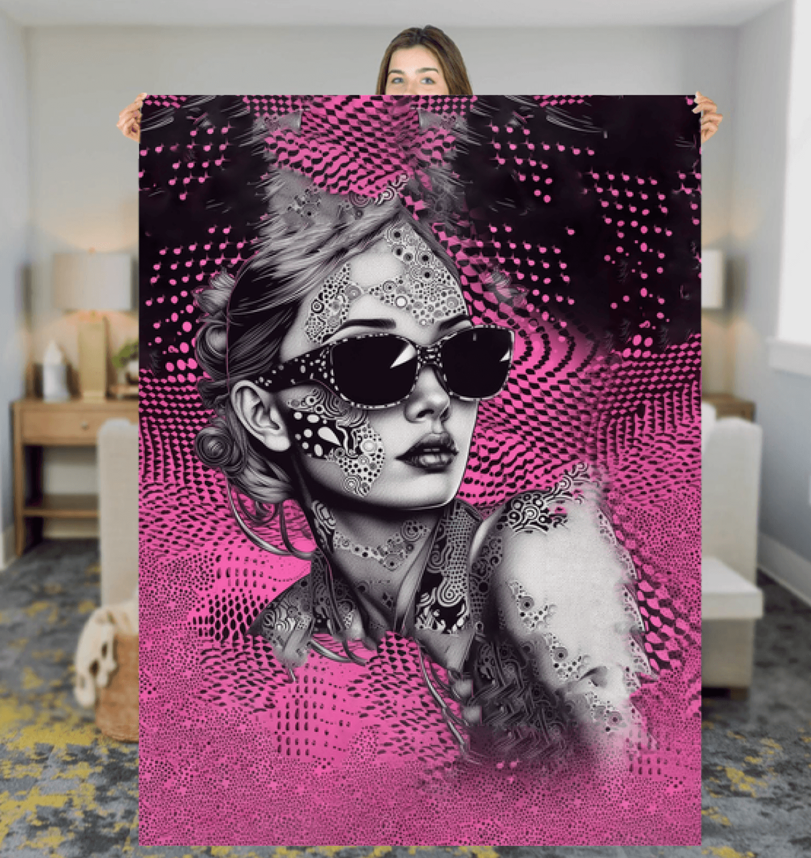 Illustration Interludes Sherpa Blanket - Beyond T-shirts