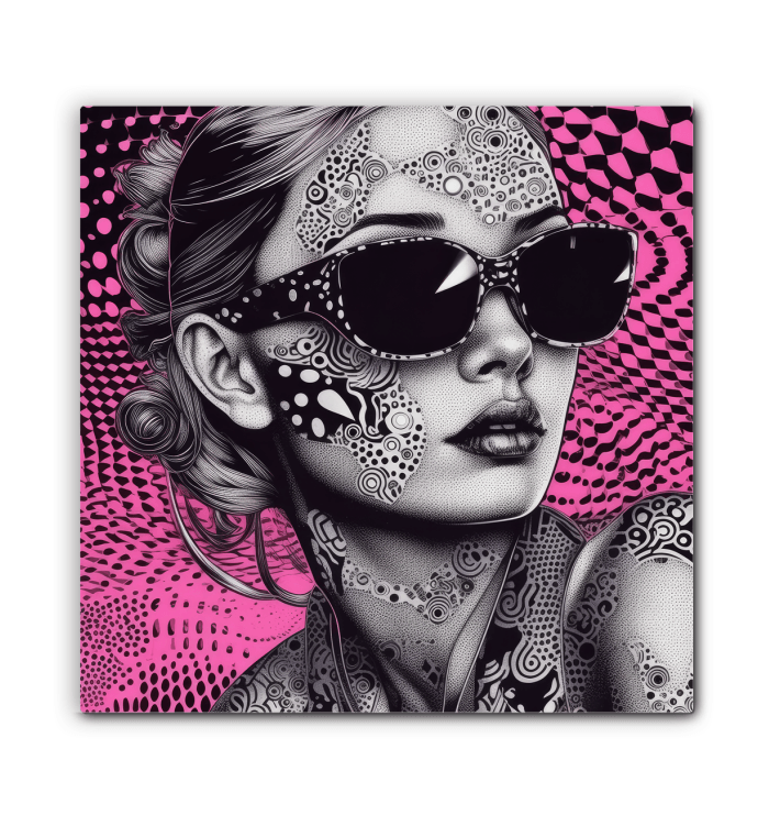 Stylish and creative illustration artwork on canvas.