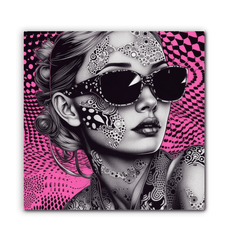 Stylish and creative illustration artwork on canvas.