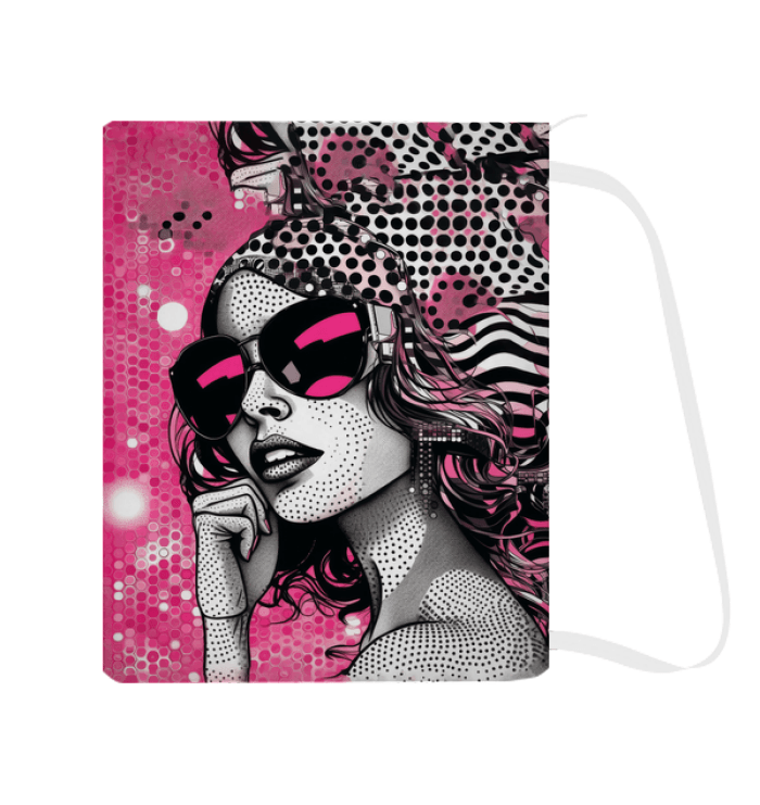 Colorful and creative illustration interpretations laundry bag