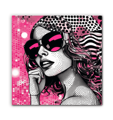 Eye-catching canvas with vivid, interpretive illustrations.