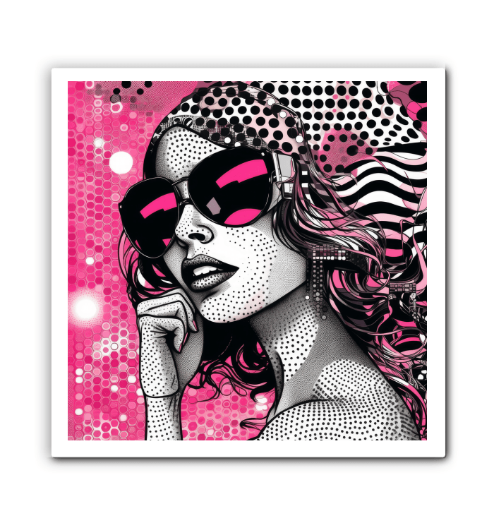 Modern art canvas with intricate designs and patterns.