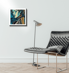Vibrant colors of the Illustrative Imagination Wrapped Canvas brightening up the room.
