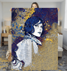 Illustrative Impressions III Sherpa Blanket - Decorative Design.