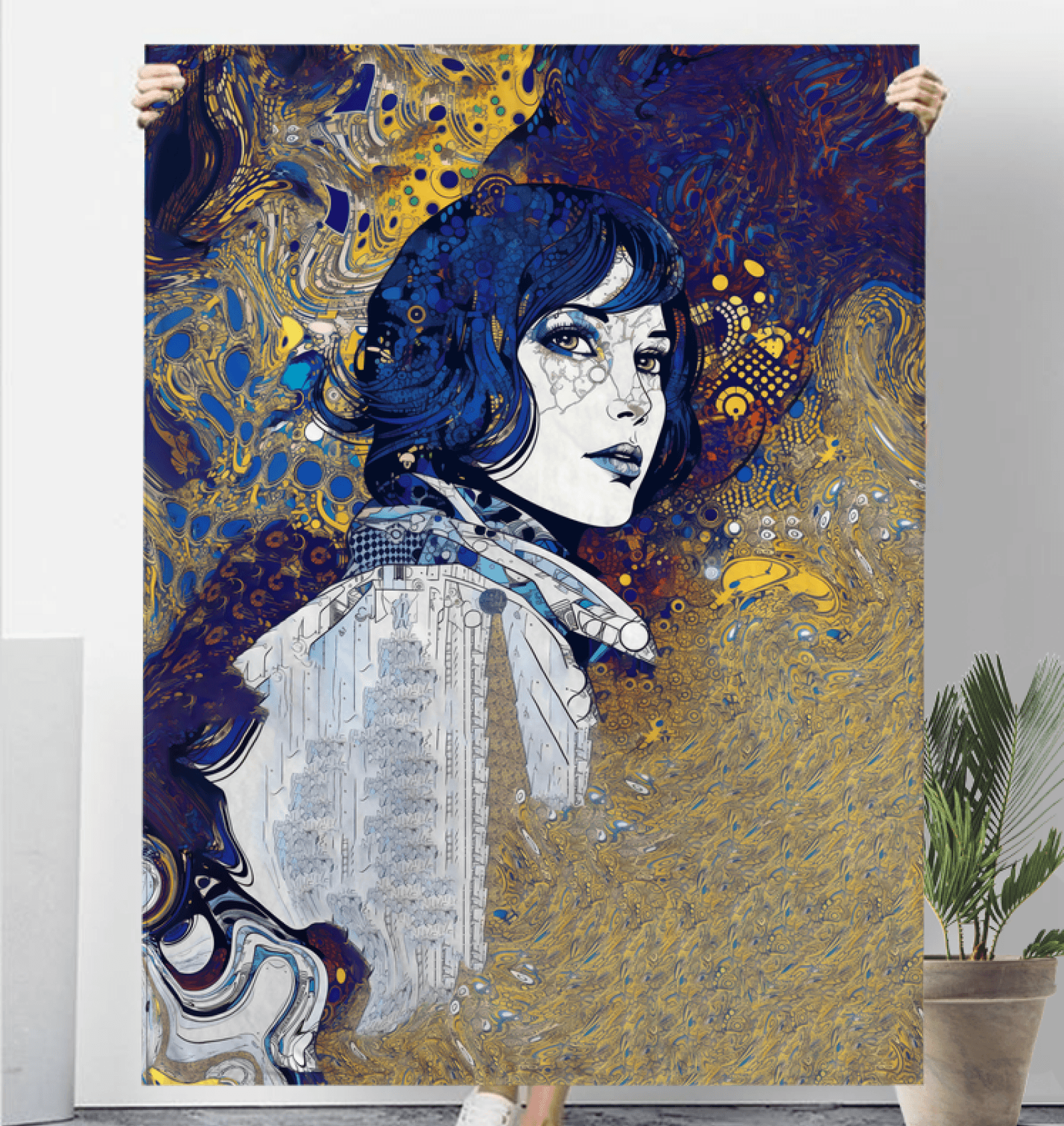 Illustrative Impressions III Sherpa Blanket - Cozy Home Accessory.