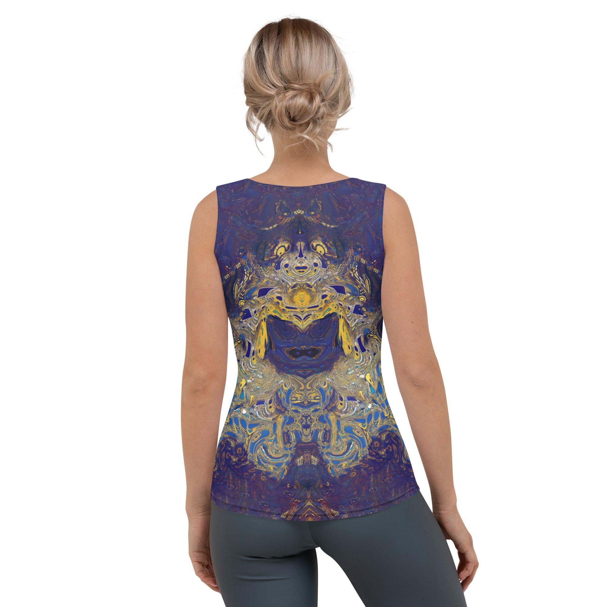 Sublimation Cut & Sew Tank Top Back View.