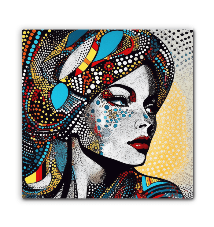 Illustrative Impressions art piece in modern living room.