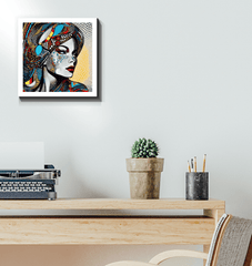 Vibrant colors of Illustrative Impressions Wrapped Canvas.