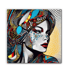 Abstract design of Illustrative Impressions Wrapped Canvas.