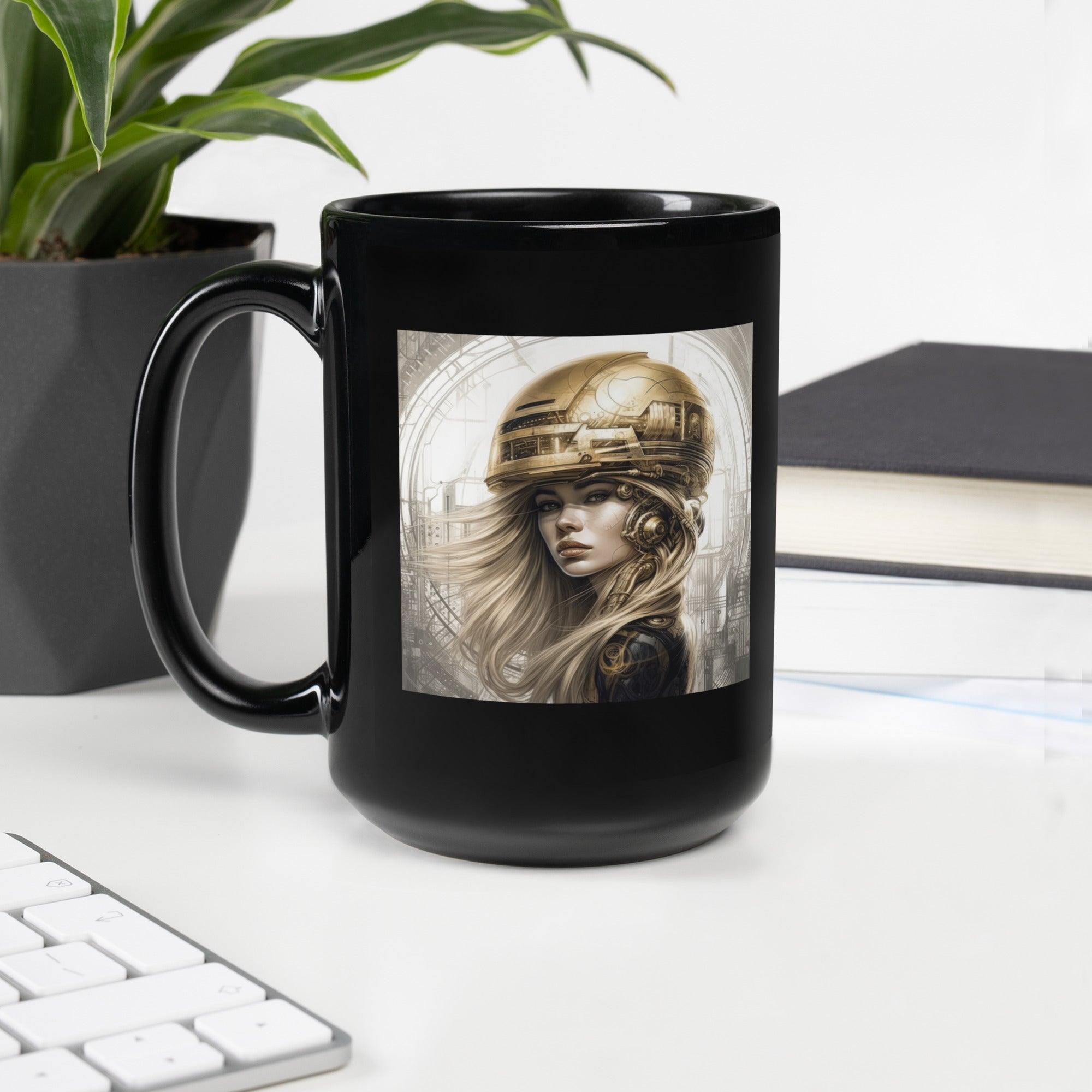 Illustrative Innovations Black Glossy Mug Guard - Front View