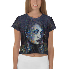 Illustrative Inspiration Crop Tee - Front View.