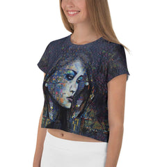 All-Over Print Crop Tee - Side View.