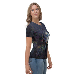 Women's T-shirt featuring Illustrative Inspiration artwork.