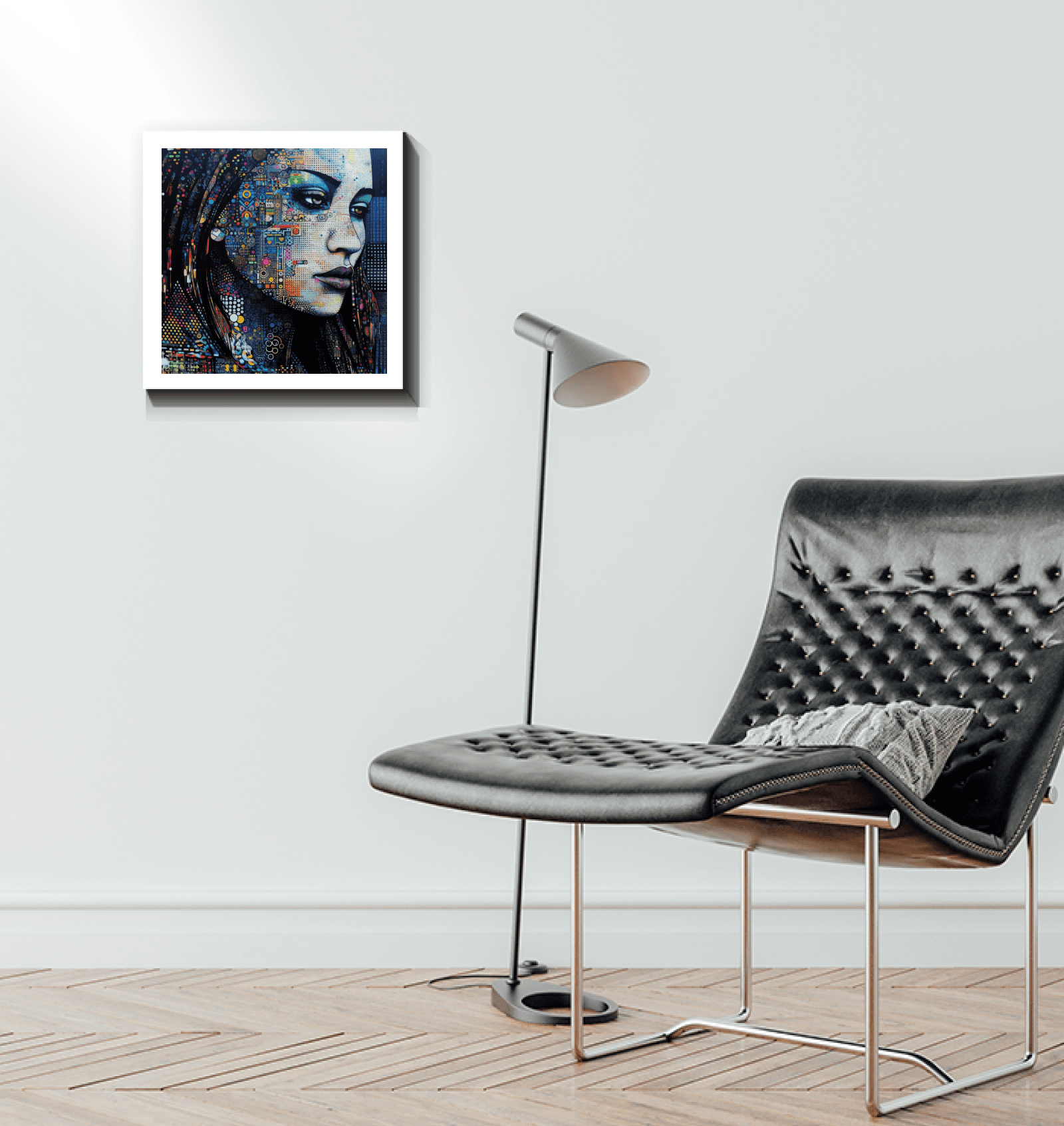 Artistic Illustration Canvas Wrapped for Home Decor.