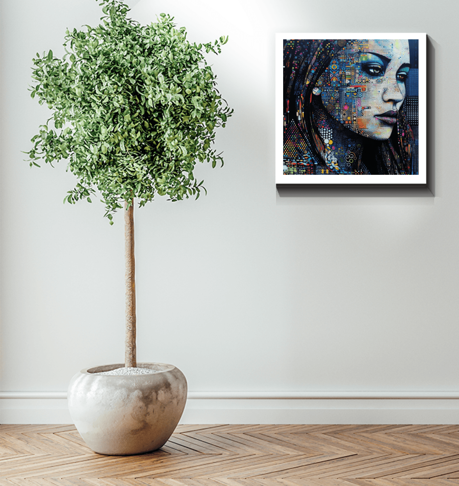 Home Interior Featuring Illustrative Inspiration Canvas.