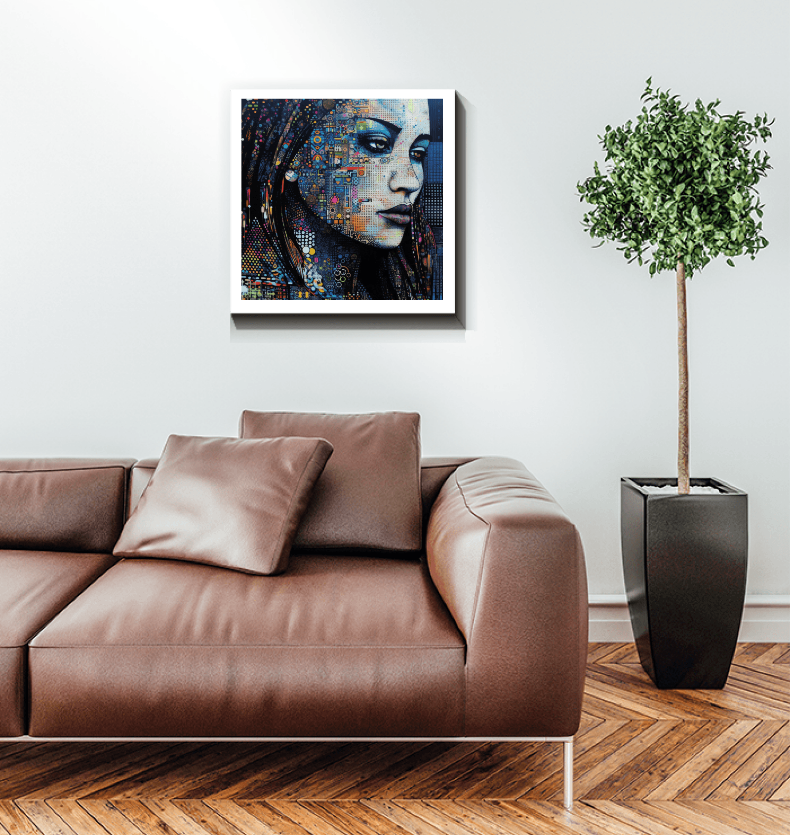 Gallery Wall with Illustrative Inspiration Wrapped Canvas.