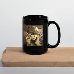 Illustrative Inspirations II Black Glossy Mug Lifestyle Shot