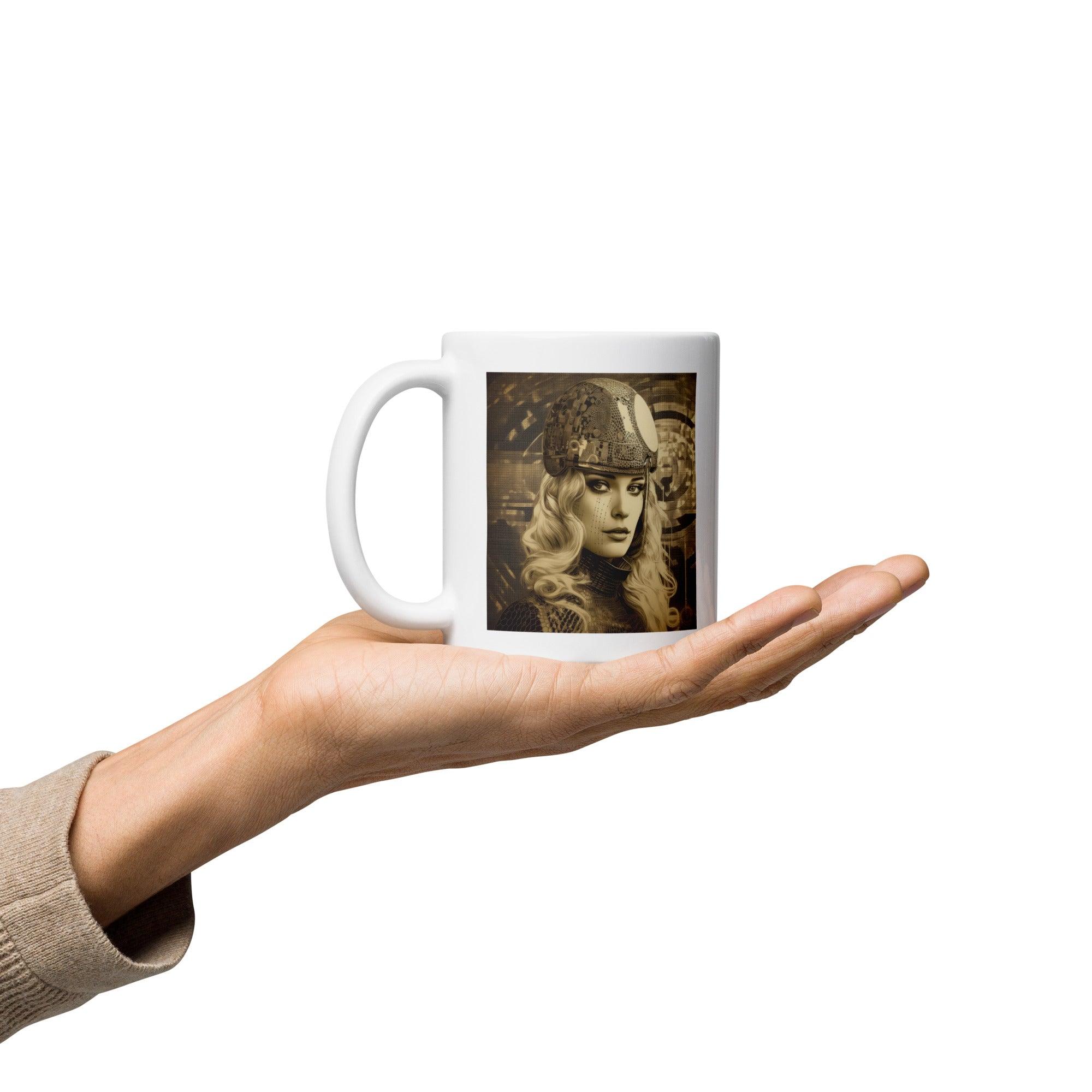 Illustrative Inspirations II White Glossy Mug - Side View