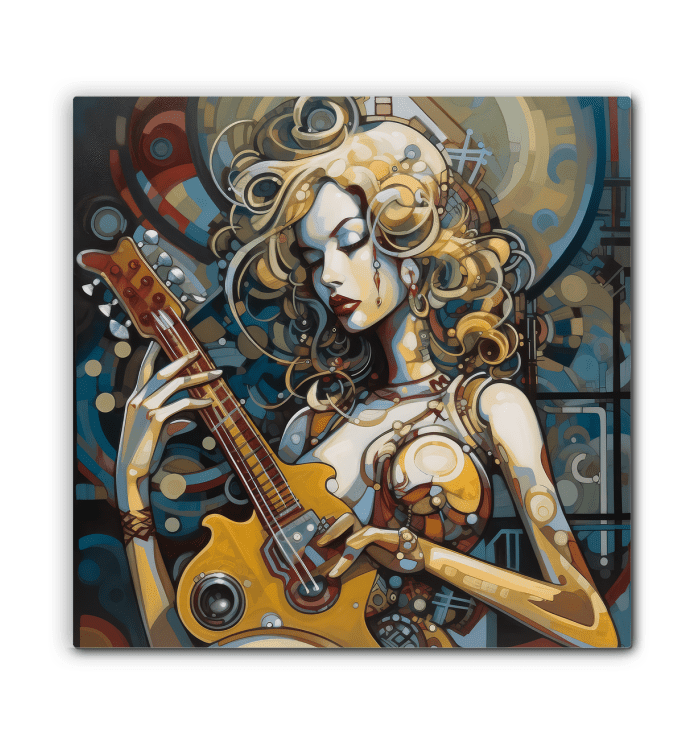 Musician's inspiration wrapped canvas artwork.
