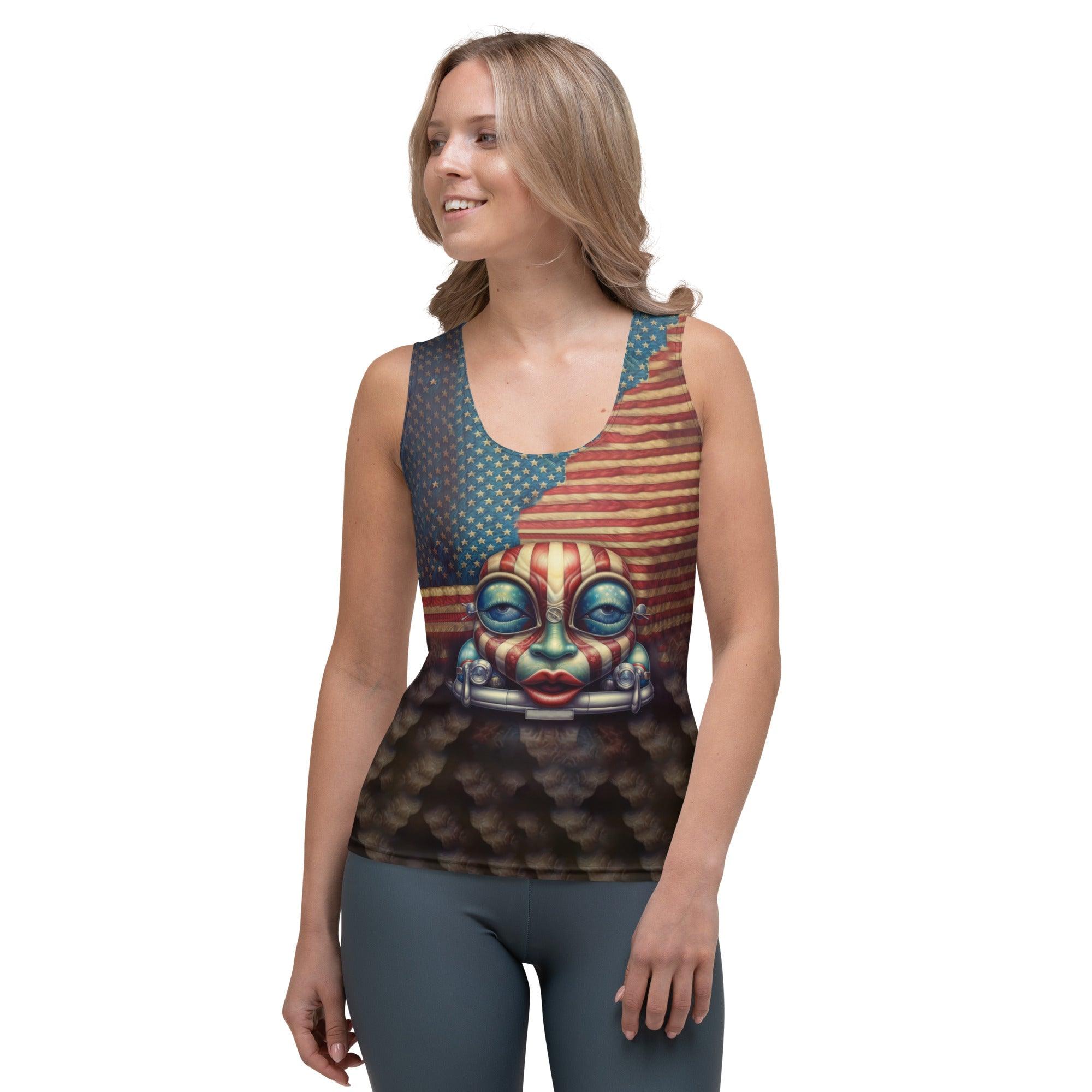 In The Land Of The Free Sublimation Cut & Sew Tank Top - Beyond T-shirts