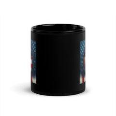 Independence Day Impressions Black Glossy Mug - Beyond T-shirts