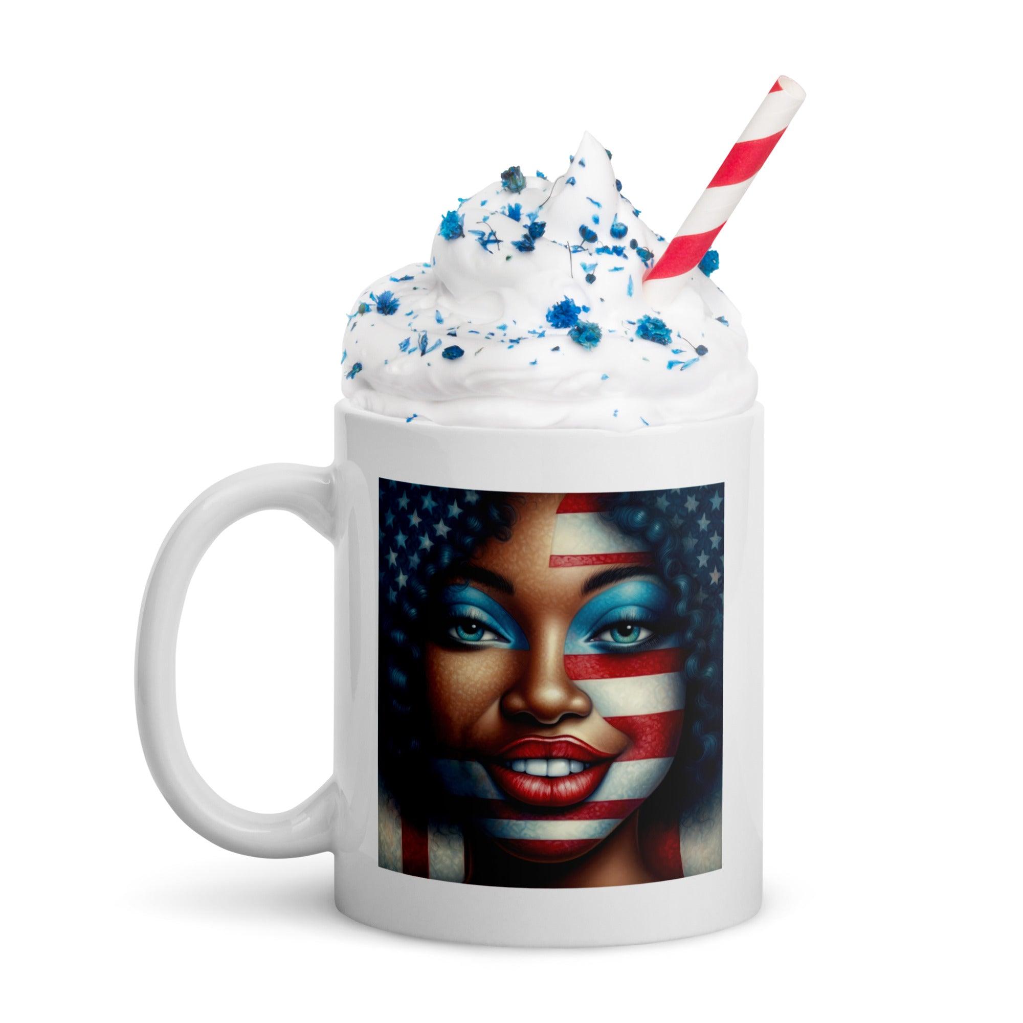 Independence Day Impressions White Glossy Mug - Beyond T-shirts