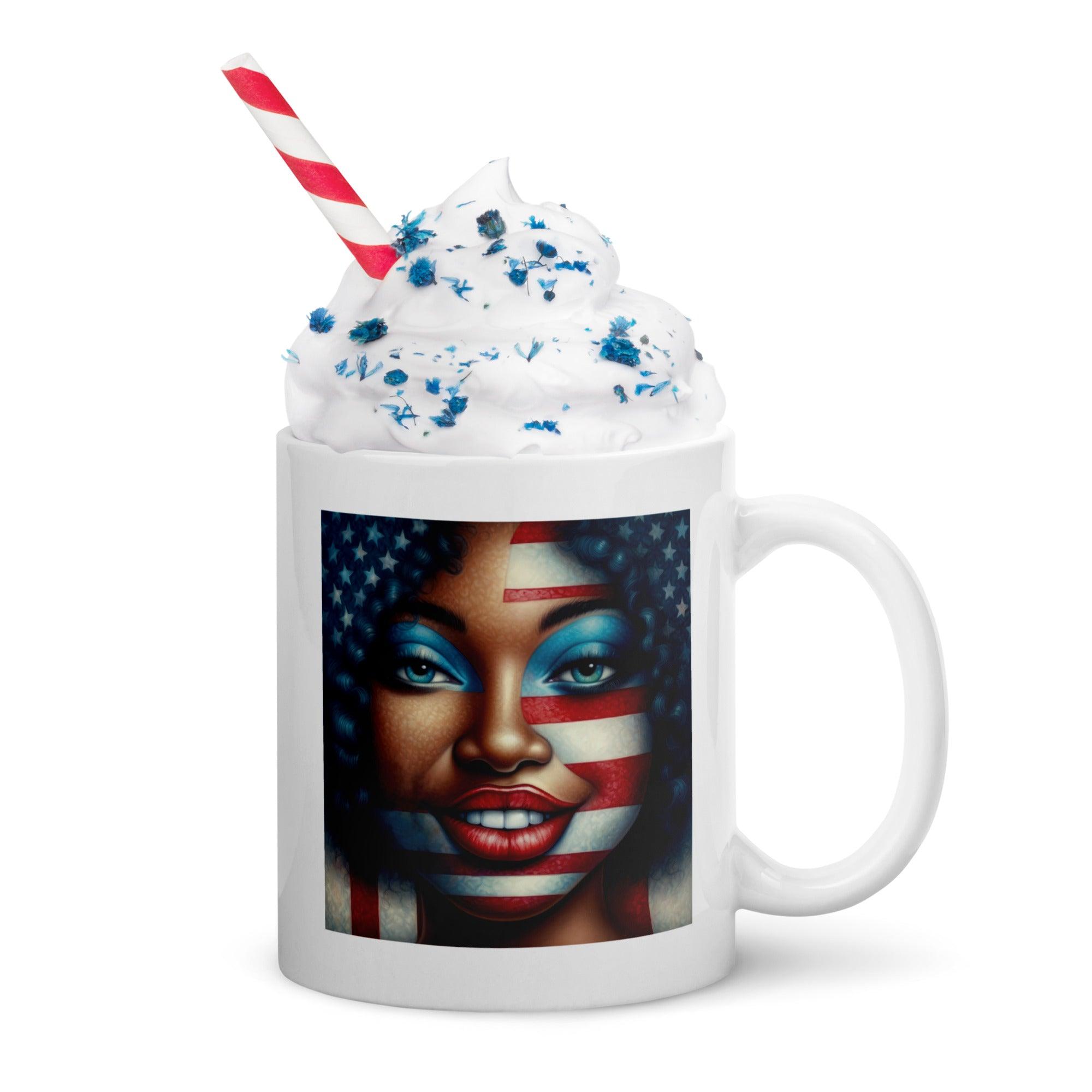 Independence Day Impressions White Glossy Mug - Beyond T-shirts