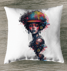 Ink Inspiration Indoor Pillow - Styled in Living Room Setting