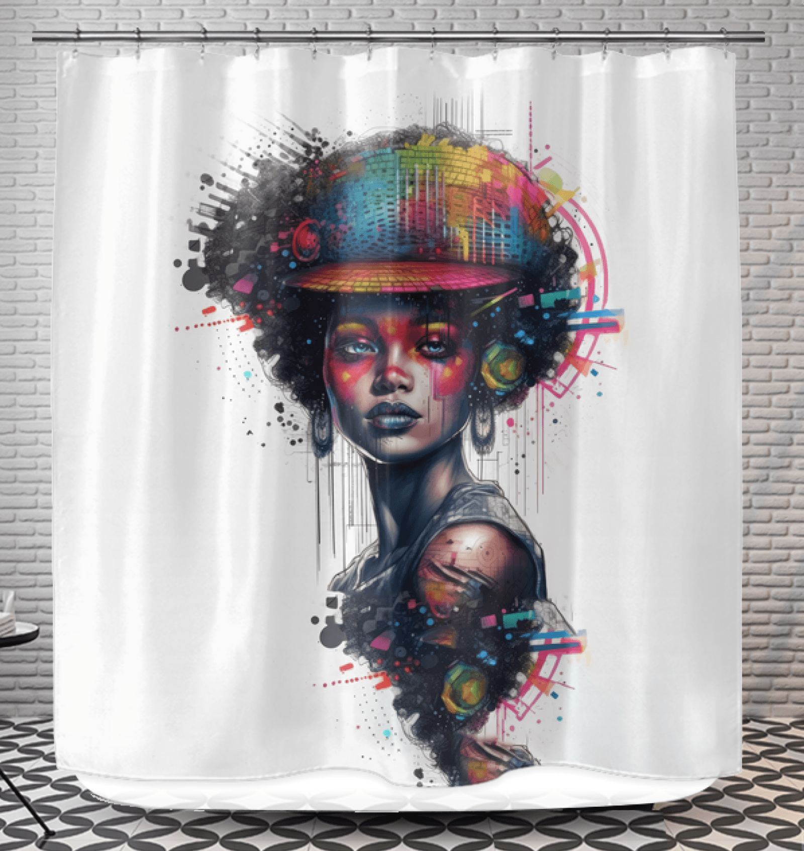 Ink Inspiration Shower Curtain - Abstract Art.