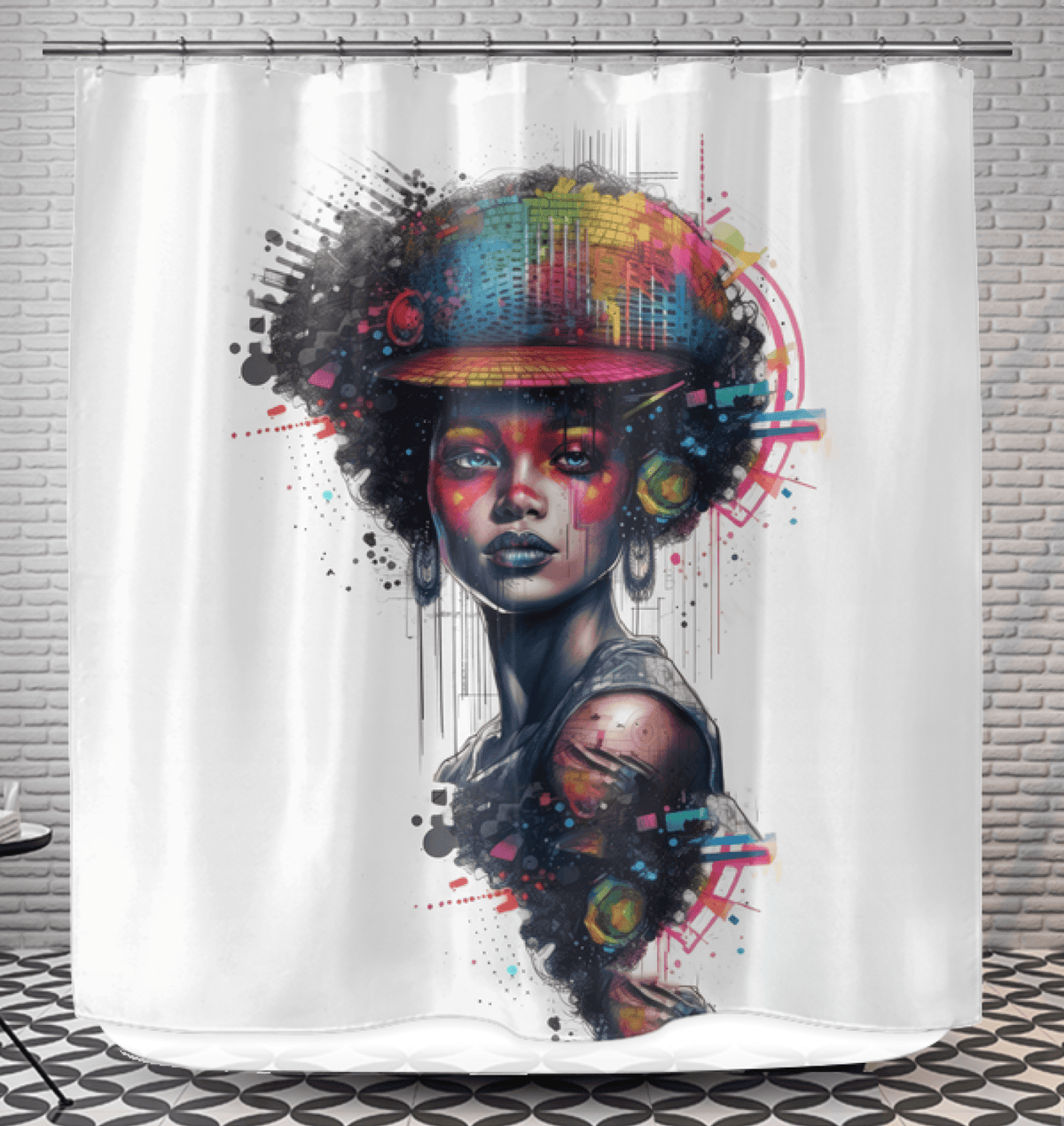 Ink Inspiration Shower Curtain - Abstract Art.