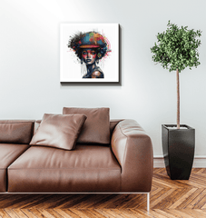 Artful Ink Inspiration Wrapped Canvas in a contemporary office space.