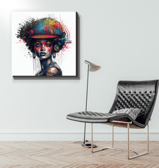 Ink Inspiration Wrapped Canvas offering inspiration in a creative studio.
