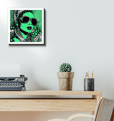 Modern wrapped canvas featuring Inked Ideation design in vibrant colors