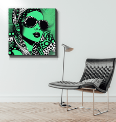 Vibrant ink patterns on Inked Ideation modern wrapped canvas