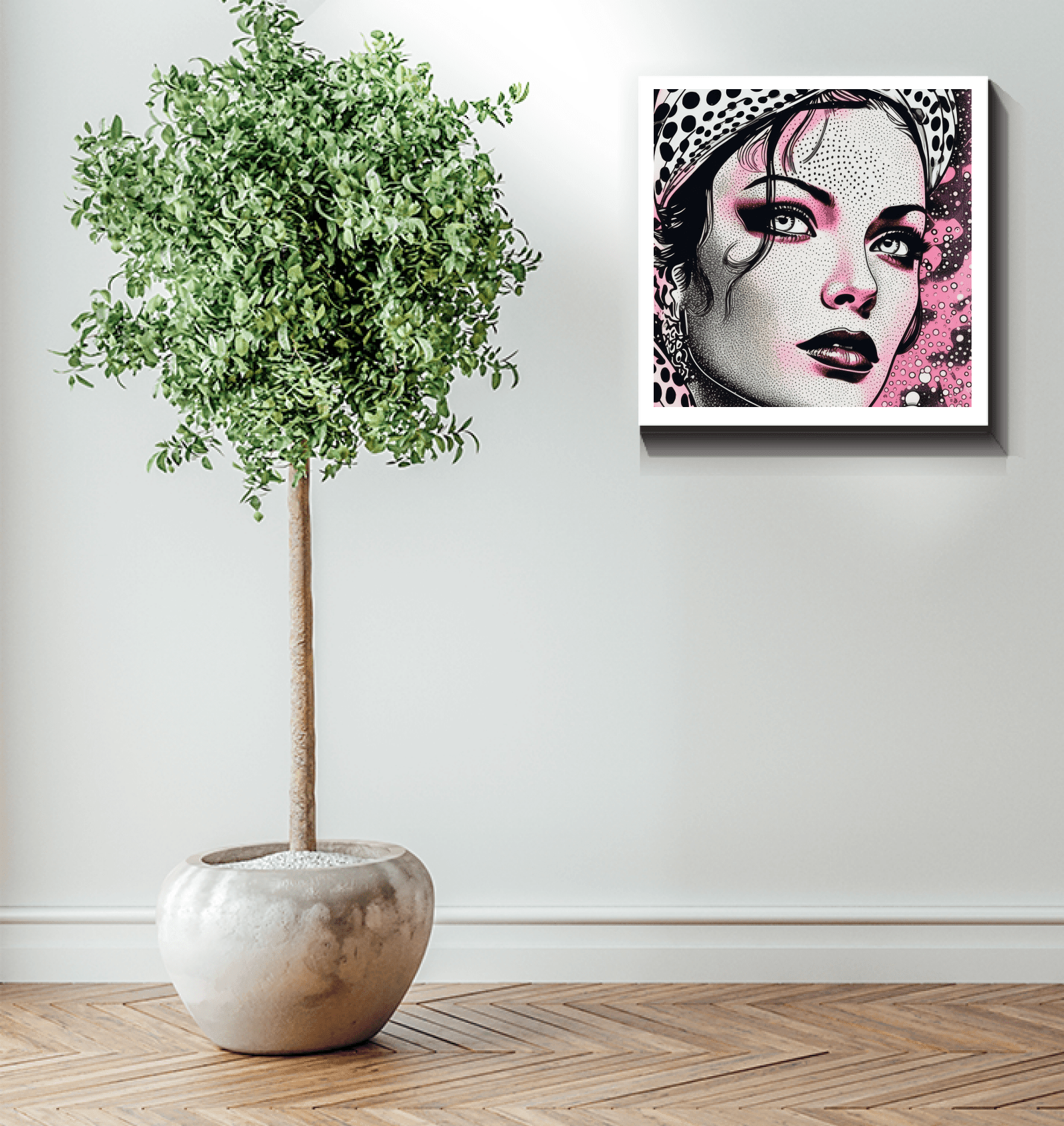 Elegant ink-themed canvas wall art.