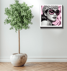 Abstract art piece Inked Impressions II on canvas