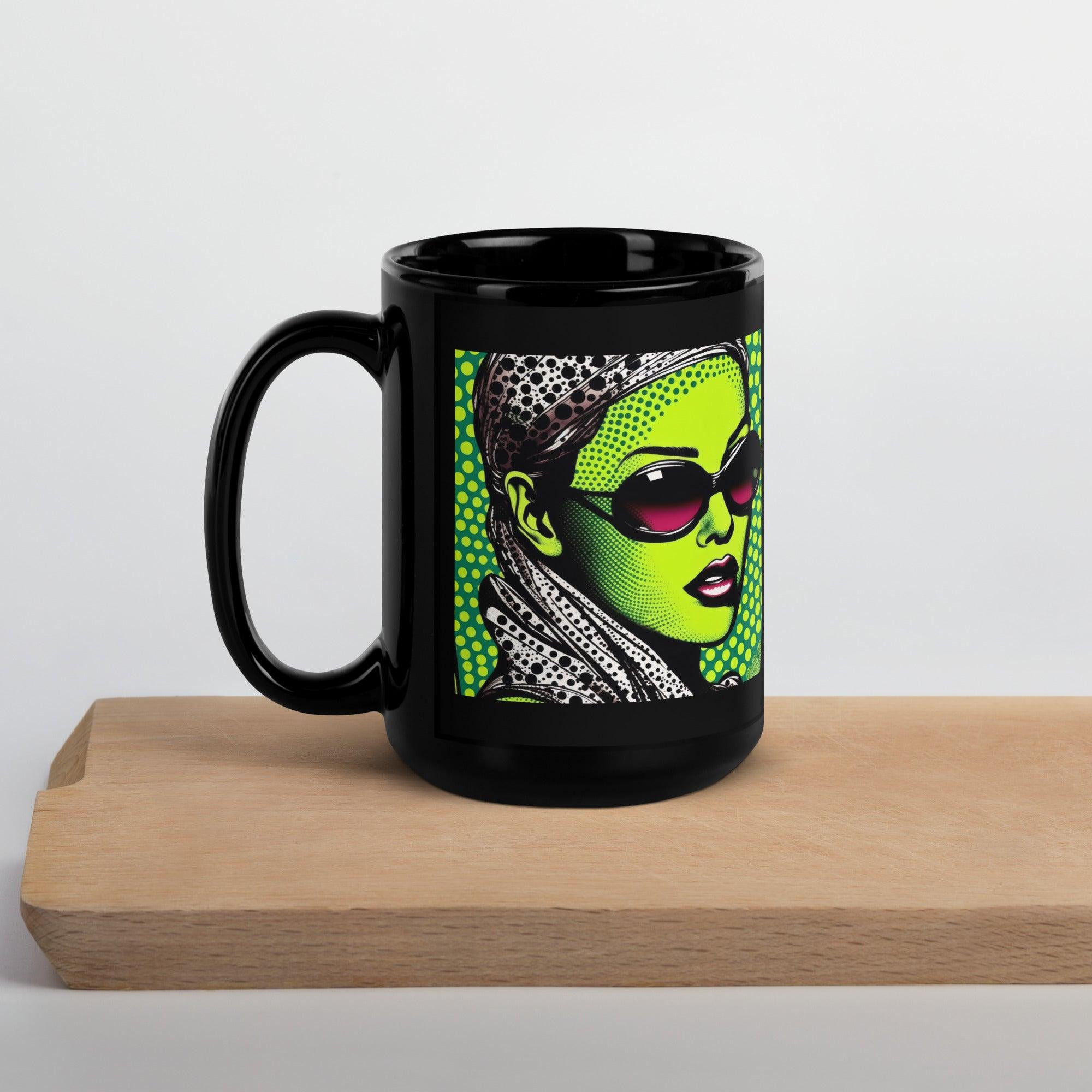 Inked Impressiveness glossy mug filled with coffee.