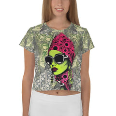 Inked Intensity All-Over Print Crop Tee - Beyond T-shirts