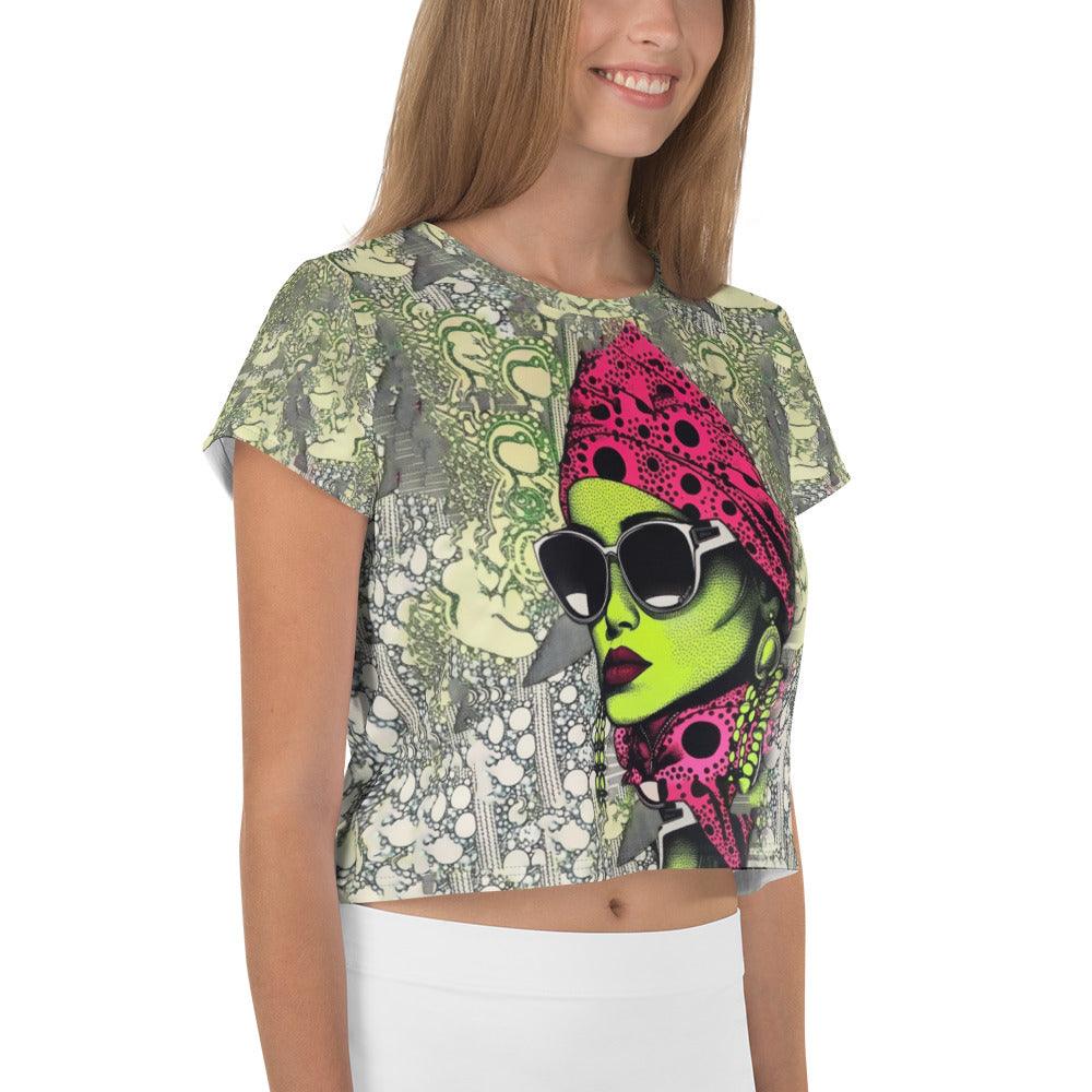 Inked Intensity All-Over Print Crop Tee - Beyond T-shirts