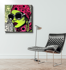 Inked Intensity wrapped canvas perfect for modern home decor