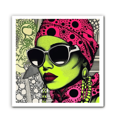 Modern wall art Inked Intensity wrapped canvas displayed in living room