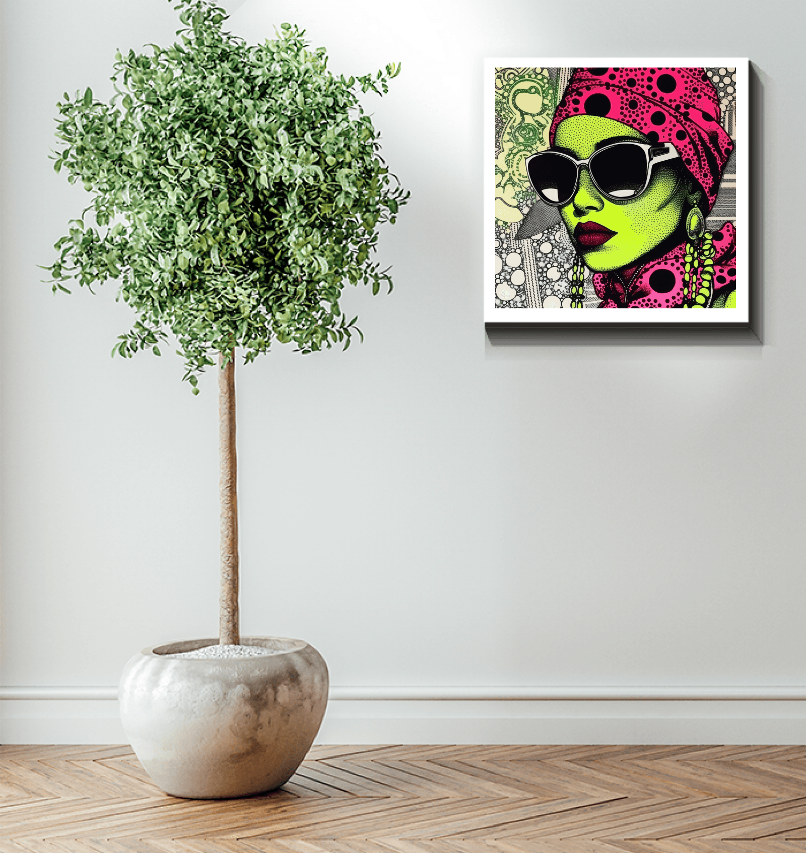 Colorful Inked Intensity canvas art for contemporary interiors