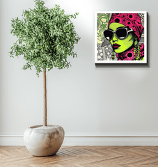 Colorful Inked Intensity canvas art for contemporary interiors