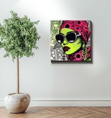 Gallery-wrapped canvas art titled Inked Intensity
